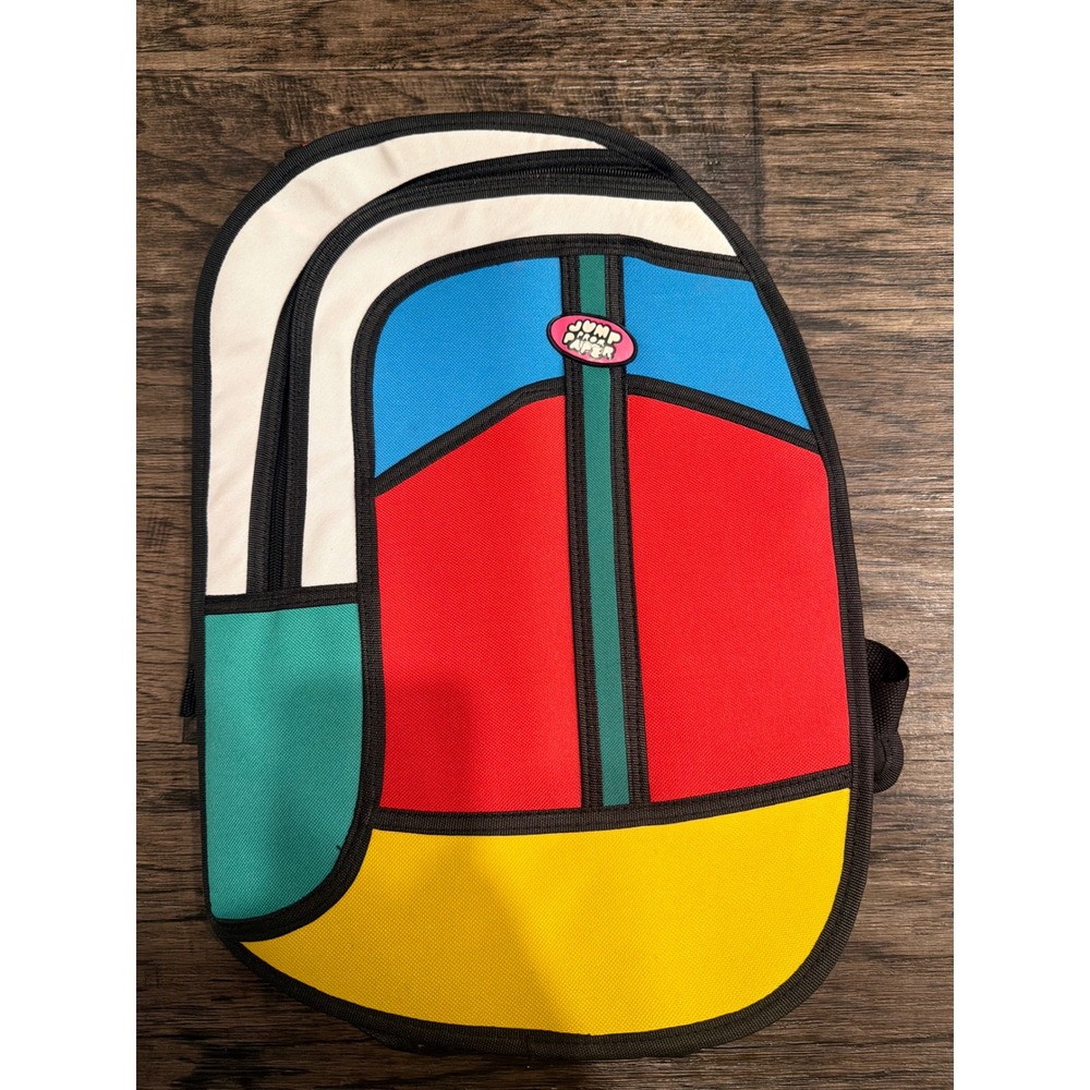 JumpFromPaper 2D Cartoon Backpack Multi Color Pop Art Comic Style Bag Novelty